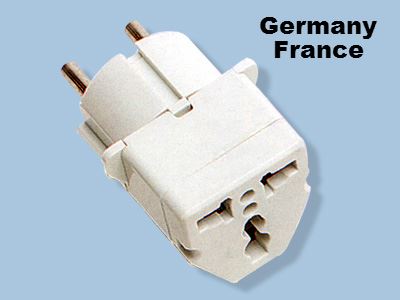 Type F Germany France Universal Plug Adapter For European Recessed Outlet GS18