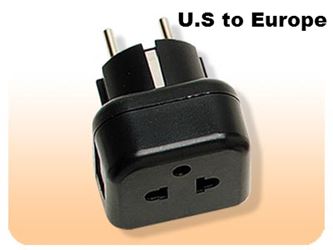 Type B To Type E Adapter VDE Earth 5mm Round Pin Plug American 3 Prong Plug Adapter USA to Euro