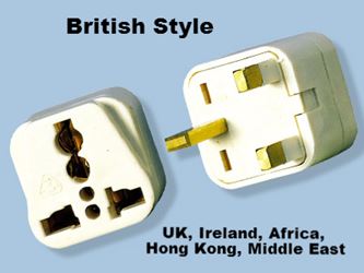 Type G UK England Ireland, UAE British Style Universal Plug Adapter SS414 3 Square Prong