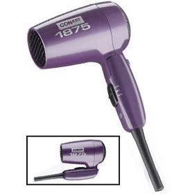 Conair 124LR Dual Voltage Folding Handle Hair Dryer 1875 Watts