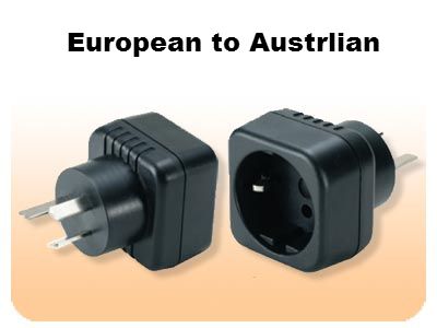 Schuko to Australian grounded adapter plug MAV-21