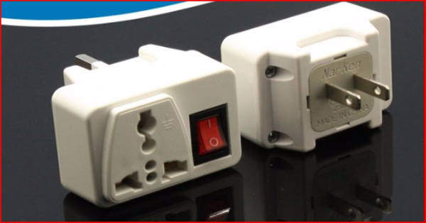 Universal North American Plug Adapter W/ Switch Convert Foreign Plug to USA style