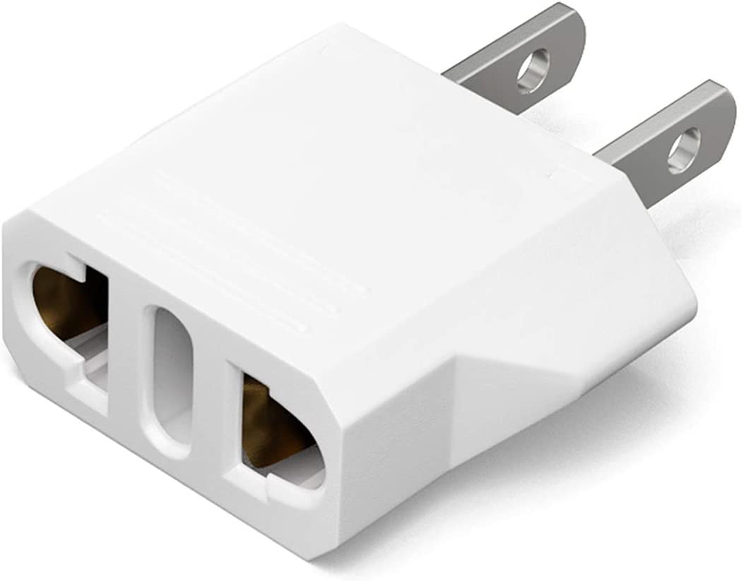 Type A European to American Plug Adapter EU To US MF7 White