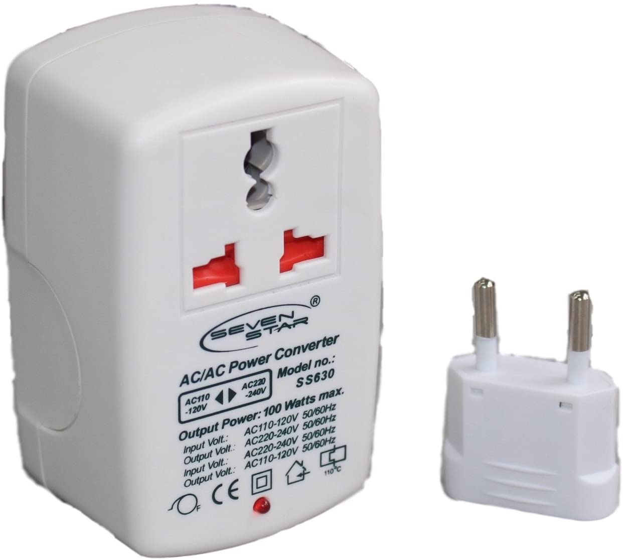 Seven Star 100 Watts Step Up Down Compact Voltage Converter 100W