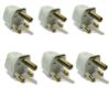 6-PK Simran SS-415SA South Africa Universal Grounded Plug Adapter Type M 