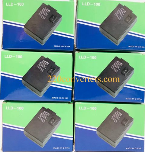 6-Pack Norstar 100 Watt Compact Voltage Converter 220v to 110v Step Down Transformer 