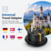 GG605 Type E/F Plug Adapter For Germany, France, Europe, Russia High Quality CE Certified - GG605