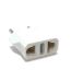MU5 Type C American to European Plug Adapter 4MM Round Pin, White - MU5W