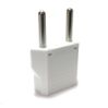 MU5 Type C American to European Plug Adapter 4MM Round Pin, White