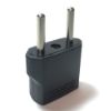 MU5 Type C American to European Plug Adapter, 4MM, Round Pin, Black