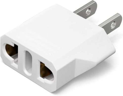 Type A European to American Plug Adapter EU To US MF7 White
