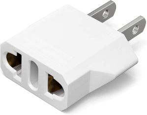 Type A European to American Plug Adapter EU To US MF7 White