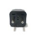 Seven Star Type C SS-411 Asian European Plug Adapter, Black, Universal - SS-411-B