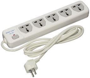 Seven Star ES5C 220 240 Volt Universal Surge Protector with 5 Outlets 220V 50Hz