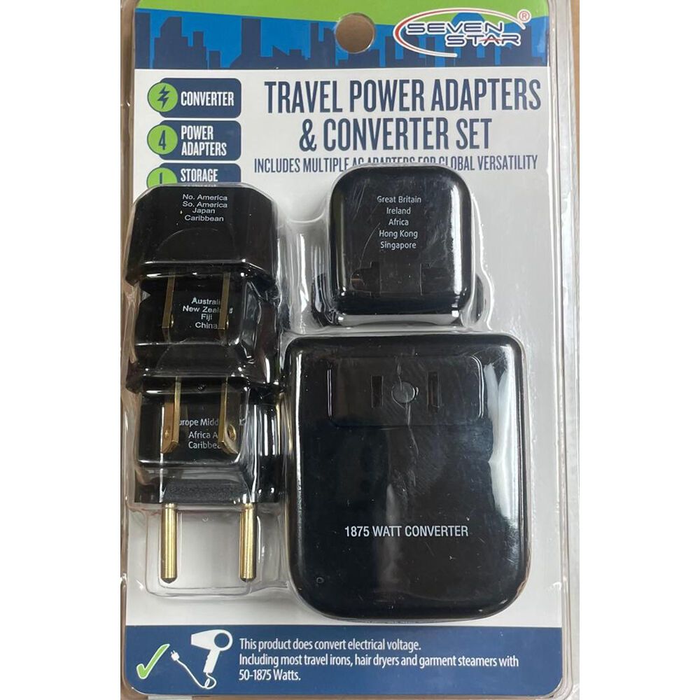 Star Power Plug Seven Star SS-1875 220 to 110 Volt International Voltage Converter Plug ...
