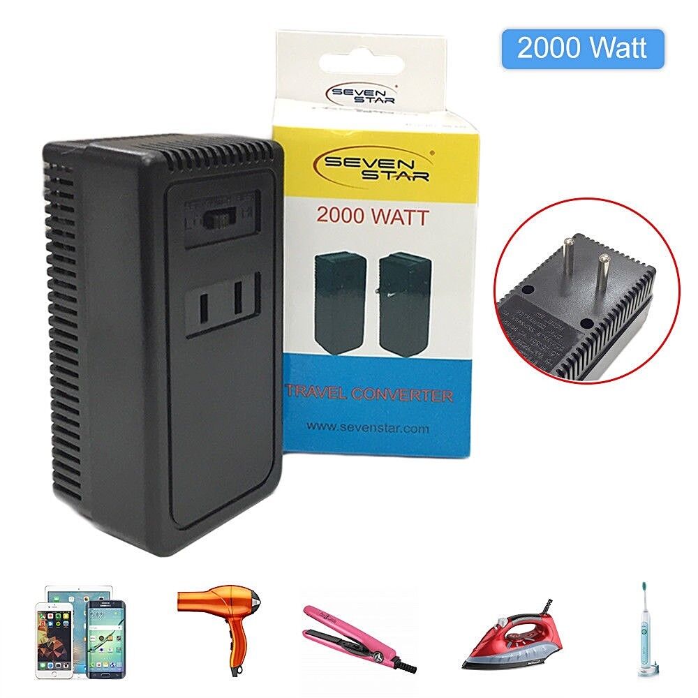 200W Convertitore Universale di Tensione da 110V a 220V Adattatore da Viaggio 2 Prese AC e 4 Porte USB, Adattatore di Alimentazione in USA JP Australia 200W Convertitore Universale di Tensione da 110V a 220V Adattatore da Viaggio 2 Prese AC e 4 Porte USB, Adattatore di Alimentazione in USA JP Australia