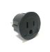 Seven Star SS-409 Type E/F European Plug Adapter Black - SS-409-B