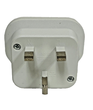 Seven Star SS-414-N Type G UK Ireland UAE Style Universal Plug Adapter With 2 Output White 