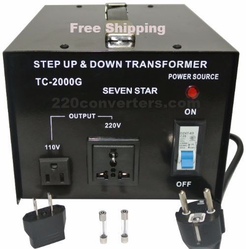 2000W 110V to 220V Voltage Step Up/Down Power Converter Transformer Heavy Duty 
