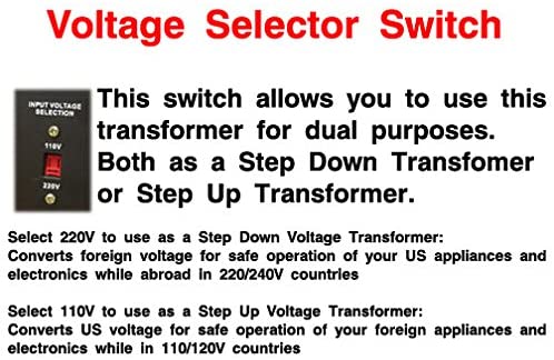 Simran 1000 Watt Voltage Transformer 110-220v Heavy Duty Step Up Down  Converter