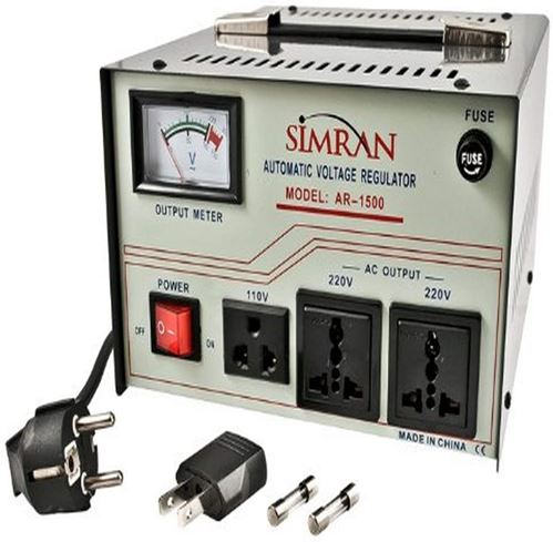 Simran AR1500 1500 W Watt Voltage Stabilizer Regulator 1500W Step Up Down Converter Transformer 110 220 Volt