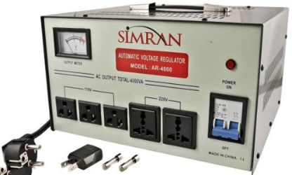 Simran AR4000 4000 W Watt Voltage Stabilizer Regulator 4000W Step Up Down Converter Transformer  simran ar4000 voltage stabilizer, ar 4000 watt transformer, simran voltage regulator, 4000w converter,stabilizer,voltage,power,220 volt,220v,110v,120v,110 volt,volts,watts,watt,transformers,stabilizers,convertor,simran,seven star,sevenstar,smvs,ar-4000,atvr