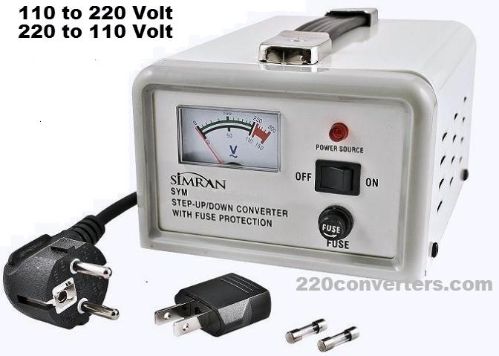 Simran SYM-1500 1500W Watt Deluxe Voltage Transformer 220V 110V Step Up Down Converter