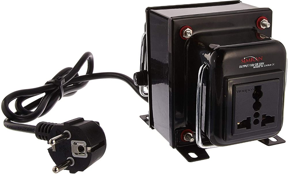 Simran 300W Step Down Voltage Converter - 220V To 110V Transformer With EU Plug, CE Certified