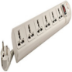 WPS 220 Volt 6 Outlet Surge Protector, 220V 240V Power Strip With 6 Universal Sockets