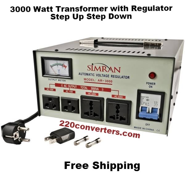 Norstar 3000 Watt Voltage Converter & Stabilizer 110V 220V Transformer 3000W 