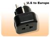 Type B To Type E Adapter VDE Earth 5mm Round Pin Plug American 3 Prong Plug Adapter USA to Euro