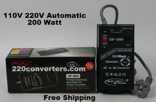 Seven Star SF-200 Compact Automatic AC Voltage Converter