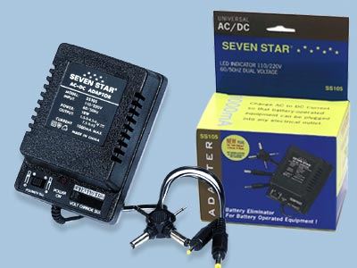 Universal AC/DC Adapter 110/240V 50/60hz 1000ma - SS105