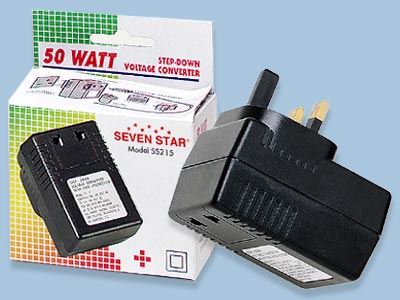 50 Watts 220 to 110 Volt Voltage Converter for UK - SS215