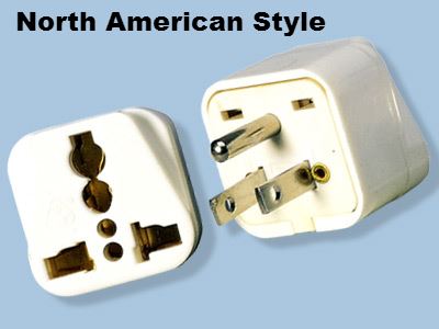Type B Universal to USA Grounded Plug Adapter For North American Outlet SS417 US