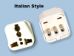 Type L Italy Universal Plug Adapter Three Prong Italian Style SS418