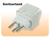 Type J Switzerland Universal Plug Adapter Three Prong for Swiss Outlet
