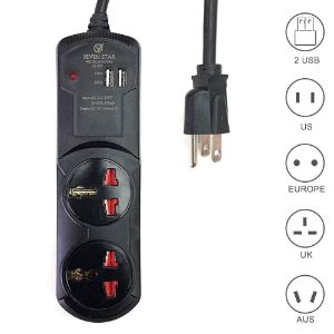 Seven Star SS505 Universal Surge Protector USB Ports 2A Quick Charging Outlet Travel Power Strip For Multiple Devices