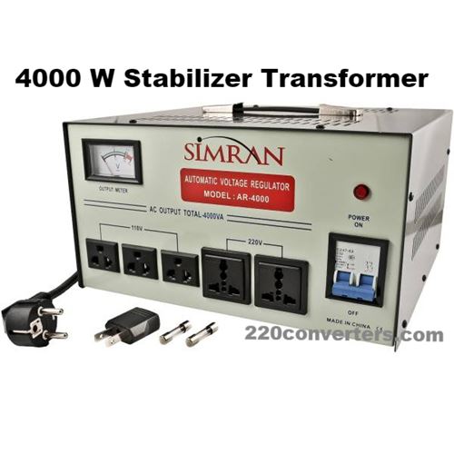Simran AR4000 4000 W Watt Voltage Stabilizer Regulator 4000W Step Up Down Converter Transformer 110 220 Volt