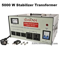 Simran AR5000 5000 W Watt Voltage Stabilizer Regulator 5000W Step Up Down Converter Transformer 110 220 Volt