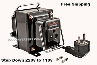 Simran THG-500 500 Watts Step Down Voltage Converter 220v to 110v