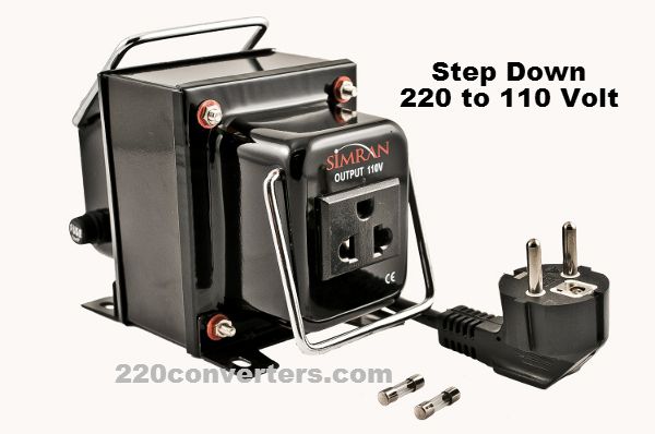 Simran THG-200W 200 Watt Step Down Voltage Converter 220v to 110v ...