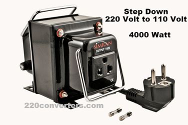 Simran THG4000 4000 W Watts Step Down Voltage Converter 220v to 110v Transformer