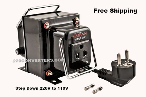 Simran THG750 750 Watt Step Down Voltage Converter 220v to 110v Transformer
