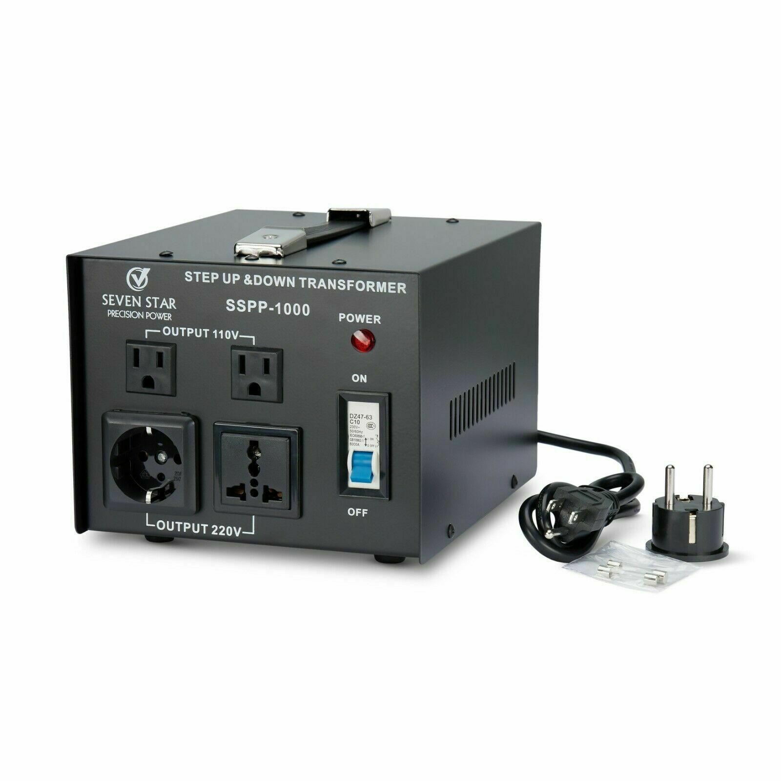 Seven Star Precision Power SSPP-1000 110 220 Volt Step Up Down Transformer 1000W Power Converter